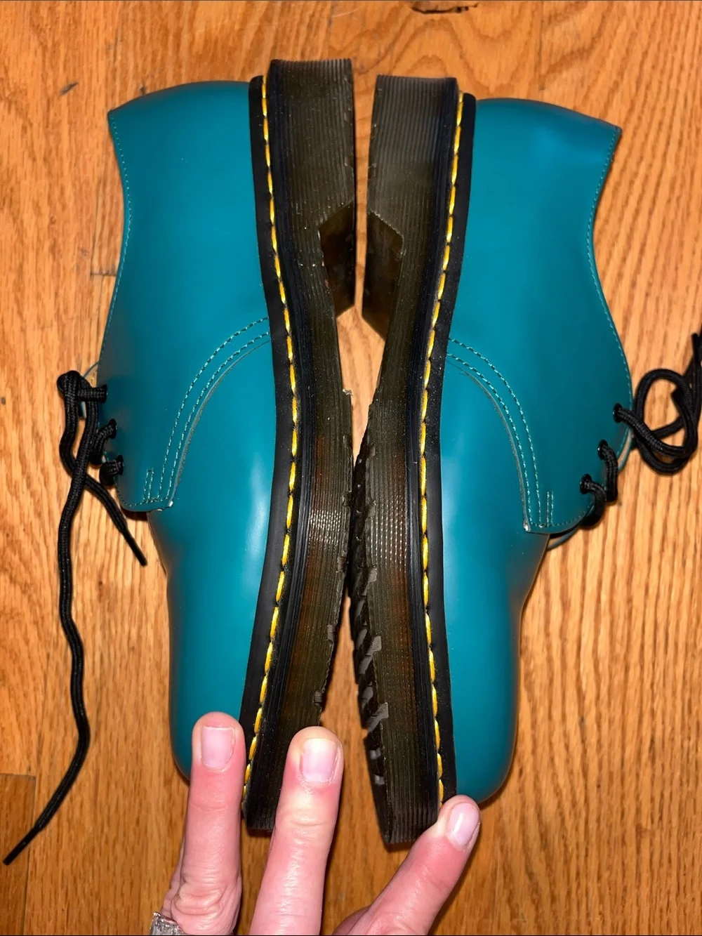 Doc Martens Teal Green 1461 Smooth Leather Oxfords